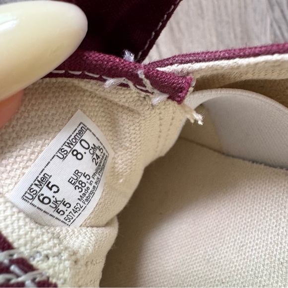 Vans Maroon Knot Detail Sneakers size 8 - Picture 5 of 7